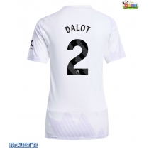 Manchester United Diogo Dalot #2 Bortedrakt Dame 2025-26 Kortermet
